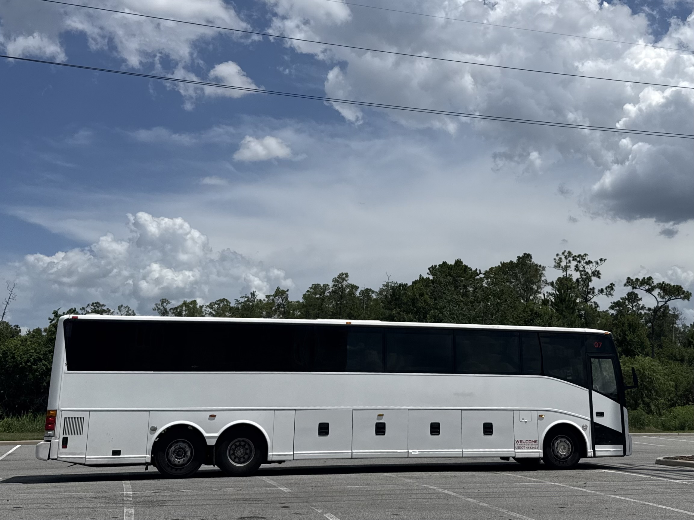 Welcome Transportation charter bus serving Jacksonville, Florida
